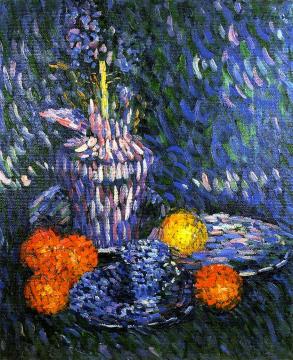 Still Life with Hyacinth and Oranges Artwork by Alexej Jawlensky