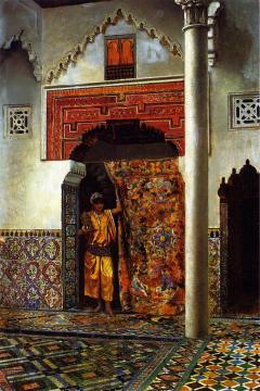 A Moorish Interior Artwork by Edwin Lord Weeks