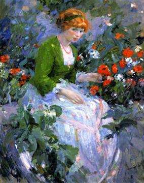 The Flower Girl Artwork by Karl Albert Buehr