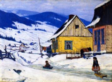 The Yellow House Artwork by Clarence Gagnon