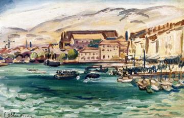 Port Scene Artwork by Emile-othon Friesz