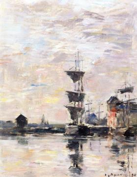 Fecamp, the Harbor Artwork by Eugène-Louis Boudin
