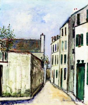 Paris Street Artwork by Maurice Utrillo