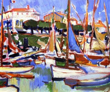 Boats At Royan Artwork by Samuel John Peploe
