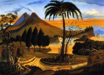Landscape with Mount Vesuvius Artwork by Thomas Chambers