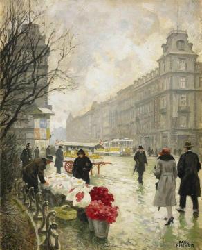 The Flower Market Artwork by Paul Gustave Fischer