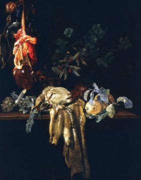 Still Life with Ram's Head Artwork by Willem van Aelst