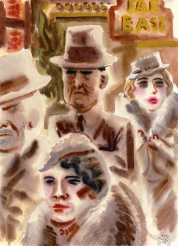 New York Types Artwork by George Grosz