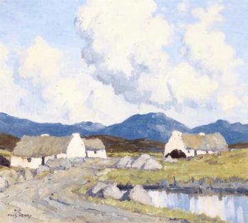 Cottages By Water Artwork by Paul Henry