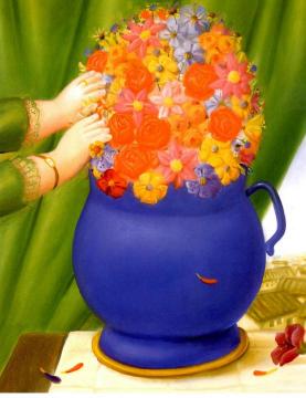 Flowers Artwork by Fernando Botero
