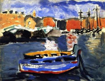 Two Boats In Marseilles Harbor Artwork by Henri Matisse