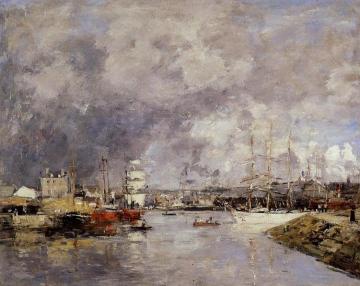 The Port of Dieppe Artwork by Eugène-Louis Boudin