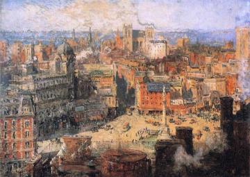 Columbus Circle Artwork by Colin Campbell Cooper