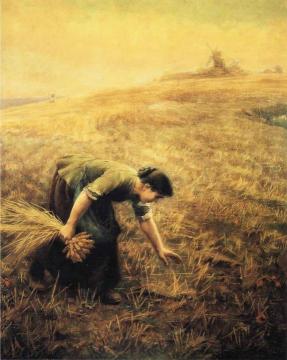 Gleaning Artwork by Arthur Hughes