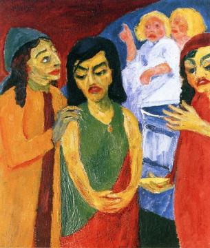 Women At The Tomb (the Life Of Christ) Artwork by Emil Nolde