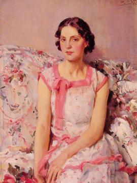 Portrait of Clare Collins Artwork by Wilfred Gabriel De Glehn