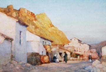 Spanish Village in the Sierras Artwork by Albert Moulton Foweraker