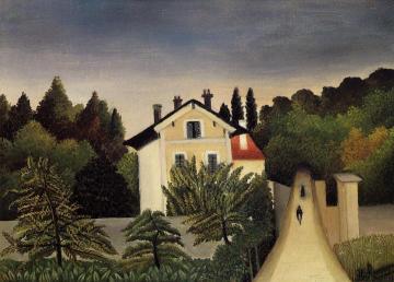 Landscape on the Banks of the Oise, Area of Chaponval Artwork by Henri Rousseau