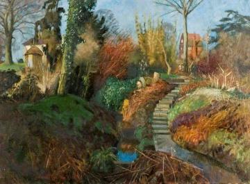 Garden in January Artwork by John Arthur Malcolm Aldridge