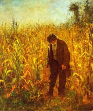 Man in a Cornfield Artwork by Eastman Johnson