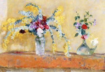 Two Vases of Flowers Artwork by Henri Lebasque