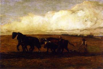 Plowing Artwork by William Morris Hunt