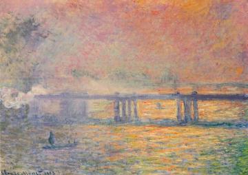 Charing Cross Bridge Artwork by Claude Oscar Monet