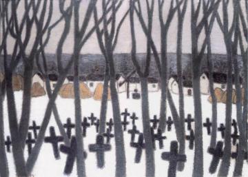 Cemetery in the Great Plain Artwork by József Rippl-Rónai
