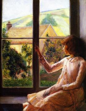 Child in Window Artwork by Lilla Cabot Perry