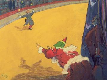 Circus Scene Artwork by Louis Anquetin