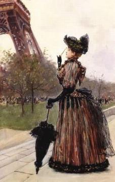 Near the Eiffel Tower Artwork by Jean Georges Beraud