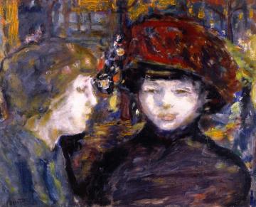 On the Street, Two Figures Artwork by Pierre Bonnard