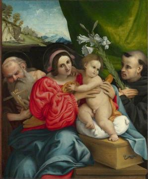 The Virgin and Child with Saints Jerome and Nicholas of Tolentino Artwork by Lorenzo Lotto