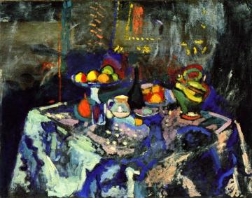 Still LIfe with Blue Tablecloth Artwork by Henri Matisse