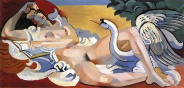 Leda and the Swan Artwork by André Lhote