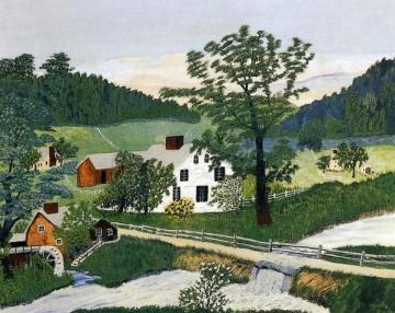 The Old Mill On Sunday Artwork by Anna Mary Robertson Grandma Moses
