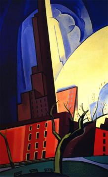 Circles of Washington Square Artwork by Oscar Bluemner