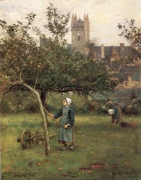 Apple Gathering Artwork by Walter Frederick Osborne