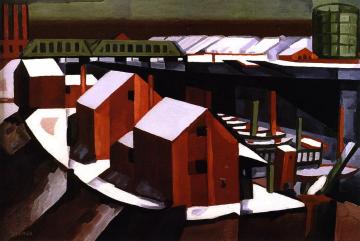 Hackensack River Artwork by Oscar Bluemner