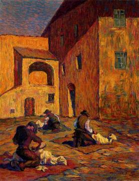 Sheepshearing Artwork by Benvenuto Benvenuti