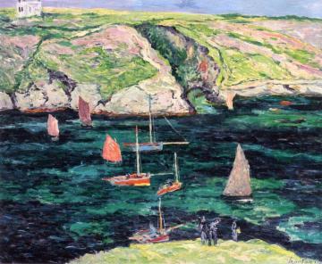 Boats at Port-Goulphar, Belle-Ile en Mer Artwork by Maxime Maufra