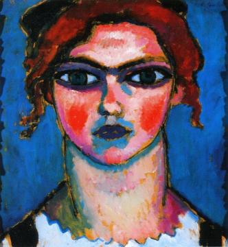 Young Girl with Green Eyes Artwork by Alexej Jawlensky