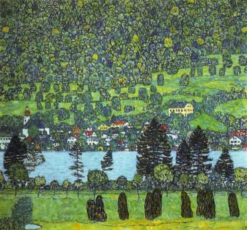 Mountain slope at Unterach Artwork by Gustav Klimt