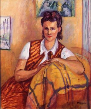 Odette Seated Artwork by Henri Manguin