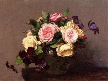 Clematis Artwork by Henri Fantin-Latour