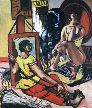 Temptation (triptych - Middle Panel) Artwork by Max Beckmann