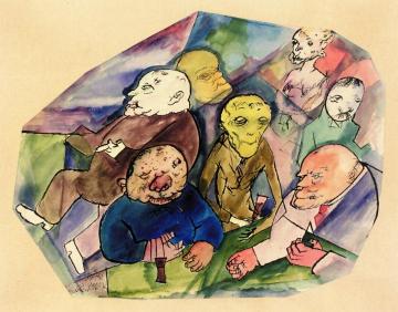 Gathering Artwork by George Grosz