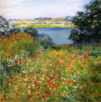 The Poppy Garden Artwork by Willard Leroy Metcalf
