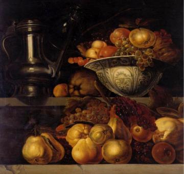 Still Life of Fruits Resting on a Ledge Artwork by Jan Davidsz De Heem