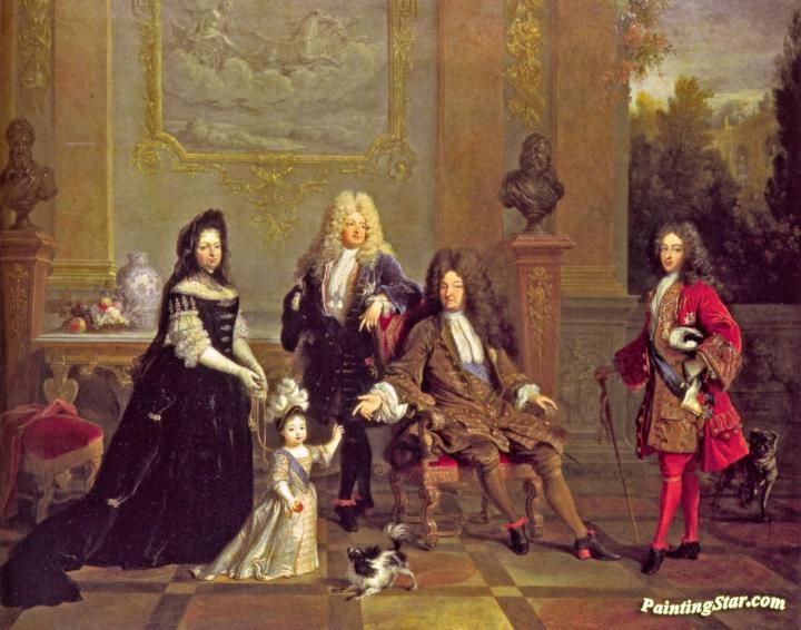 Louis XIV and His Family Artwork by Nicolas de Largillierre